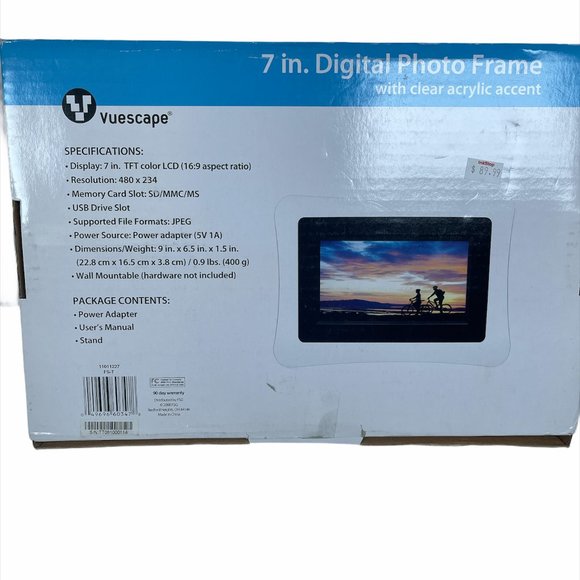 NIB Vuescape 7in Digital Photo Frame - Picture 2 of 3